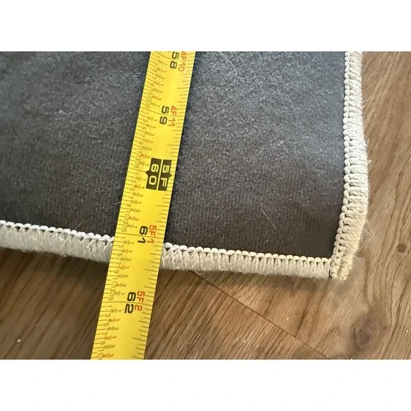 Ruggable Rug Plush Geometric Triangle - Cream/white & Grey- 3x5 - No Base - Picture 6 of 8